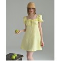 Light yellow a-line dress Poppy