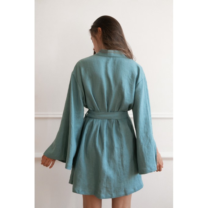 Sea blue kimono dress Kim