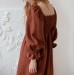 Cinnamon smock dress Baila in midi length