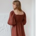 Cinnamon smock dress Baila in midi length