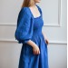 Royal blue square neck midi dress Baila
