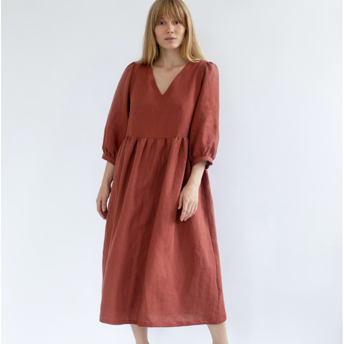 Cinnamon women v-neck dress Zoie 