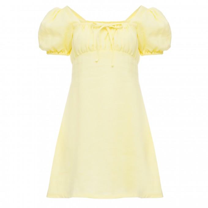 Light yellow a-line dress Poppy