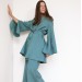 Sea blue kimono Kim & culottes Kami set for women