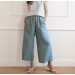 Sea blue cullottes cropped relaxed fit pants Kami