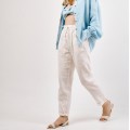 White high waist side pockets pants Erin