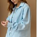 light blue loose casual collared shirt Etta Puff