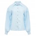 light blue loose casual collared shirt Etta Puff