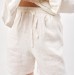 White casual elastic waistband shorts Terra