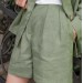 Sage green high rise bermuda shorts Bea