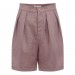 Tan high waisted pleated shorts Bea with pockets