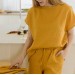 Mustard short sleeve t-shirt top Ester