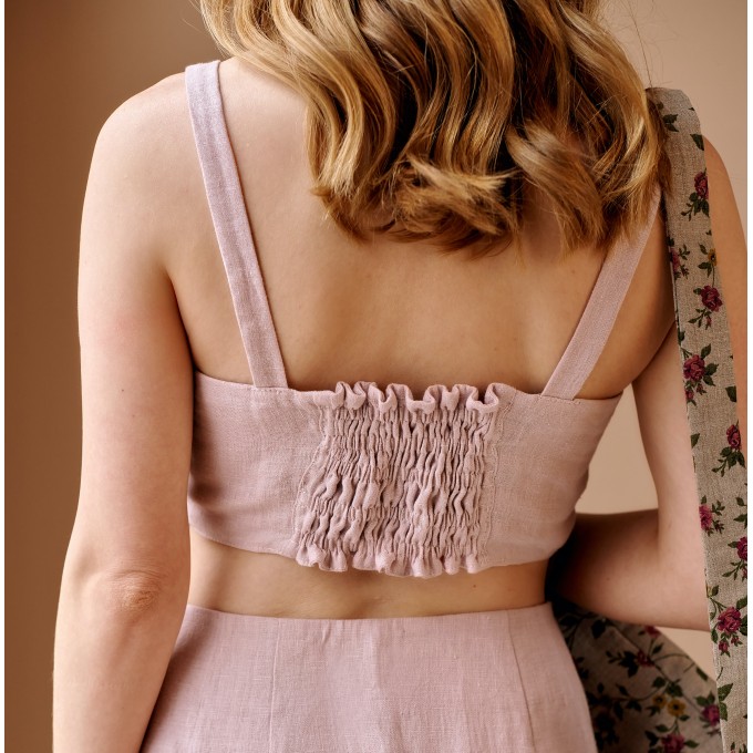 Blush pink top bustier Eva