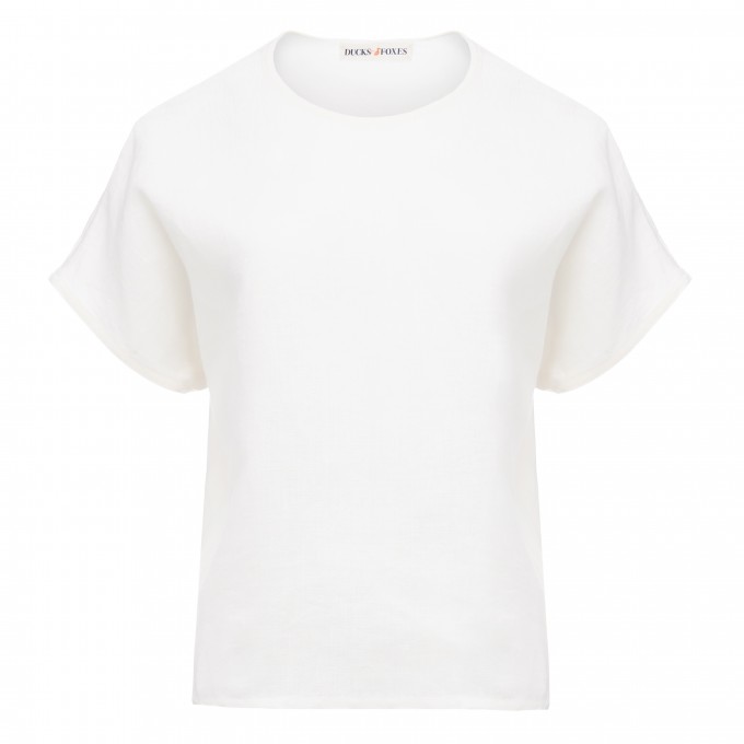 White Tee Shirt with short sleeve Ester