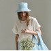 Light blue women sun bucket hat